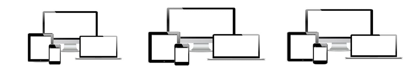 Profile of desktop and laptop computers with a smart phone