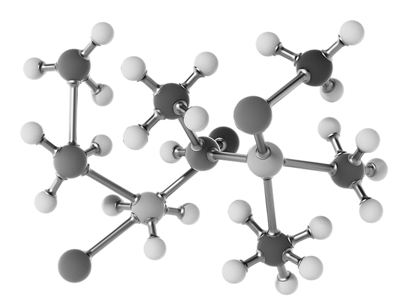 A model of molecules connected together