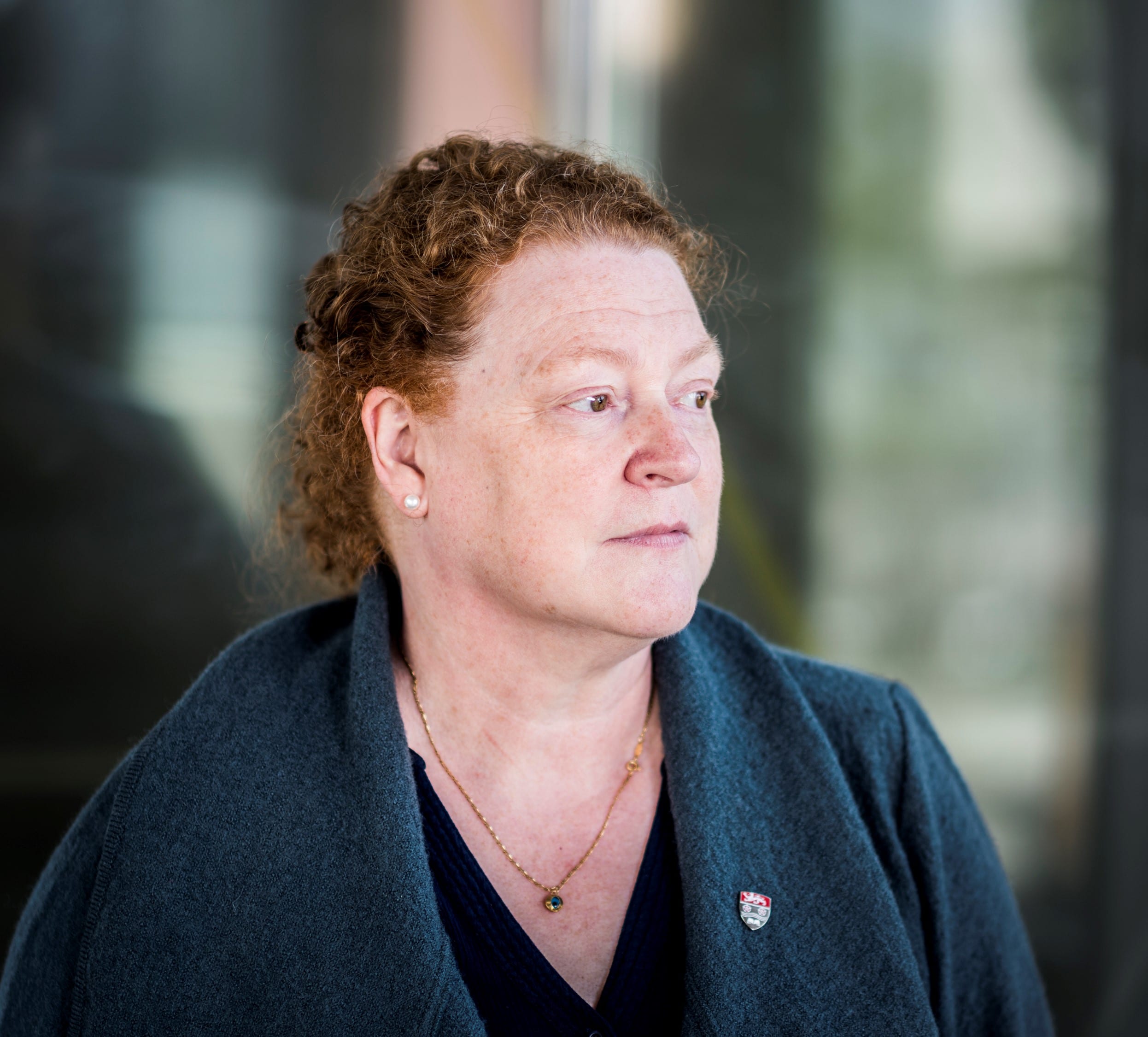 Sue Black looks off to teh side