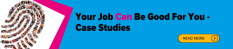 Your job can be good case study anthology banner with a read more  button highlighted in yellow. 