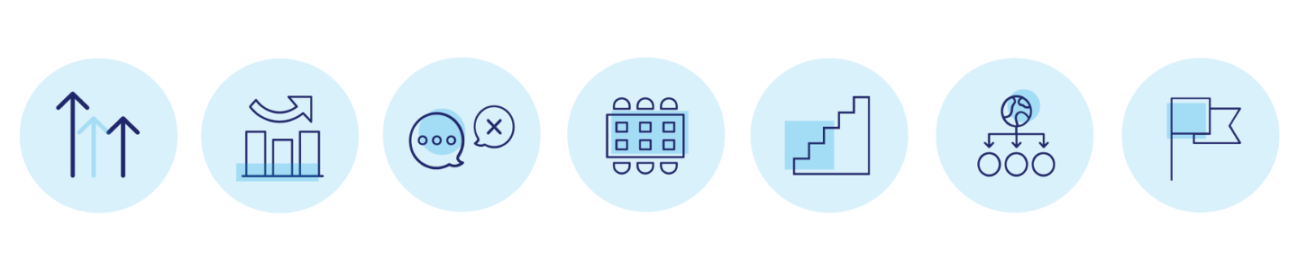 A series of icons depicting the seven Race at Work Charter commitments.