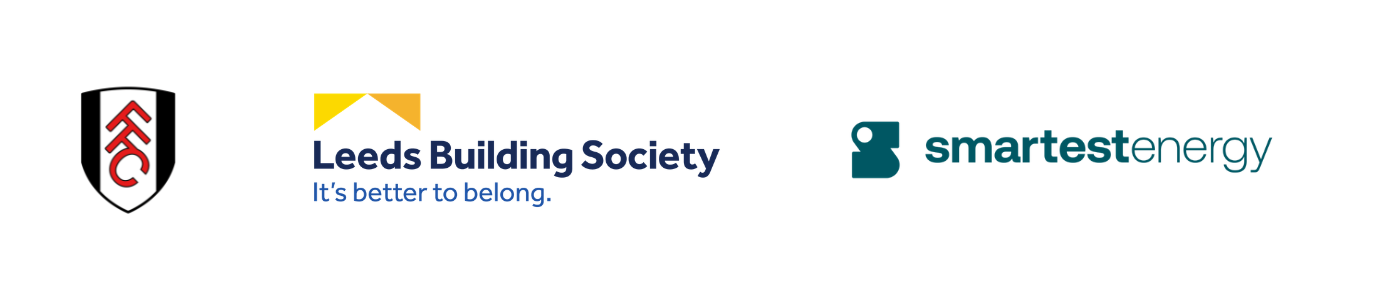 Ones to watch logos: Fulham FFC, Leeds Building Society, and Smartest Energy